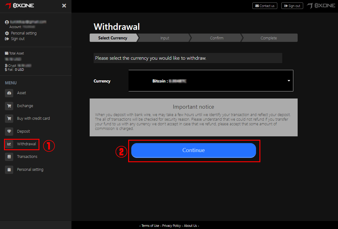 ビットコインを送金してみよう : BXONEウォレット 日本語解説ブログ