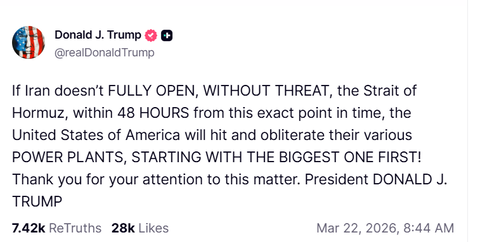 2026.03.22 TRUTH SOCIAL TRUMP