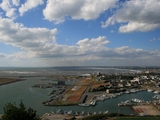 飯岡漁港と九十九里浜