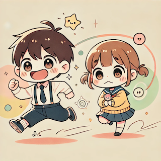 chibi-style child with a mのコピー
