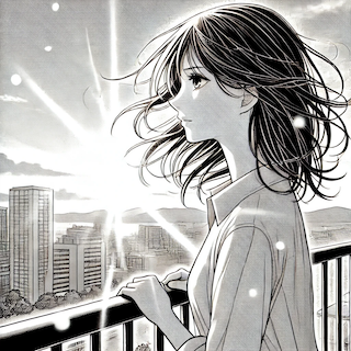 the city. The wind lifts her haiのコピー