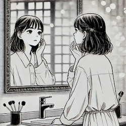 om. She is touching heのコピー