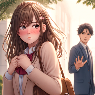 blush on her cheeks anのコピー