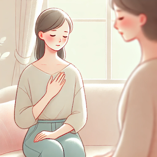 ng woman sitting quietのコピー