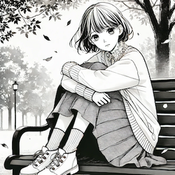 knees, a thoughtful yet soft exprのコピー