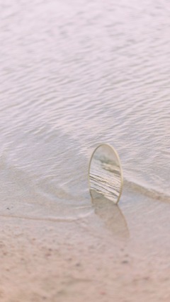 Neutral Pink Beautiful Mirror Sea Quote Instagram Story