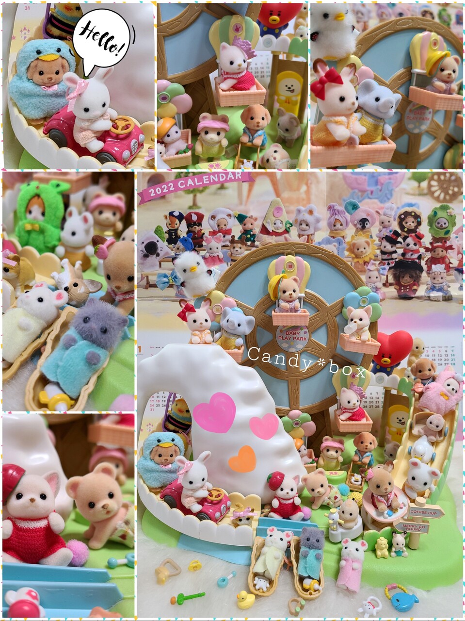 ゆめかわ 赤ちゃんゆうえんち を並べる シルバニアファミリー シルバニアだけのcandy Box