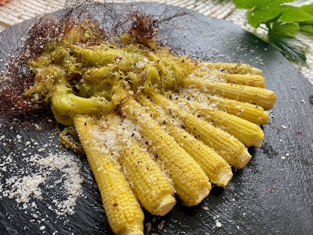 ひげがおいしいフレッシュヤングコーンのグリル アンチョビパルミジャーノ風味 ローマのおいしい生活in東京 Powered By ライブドアブログ