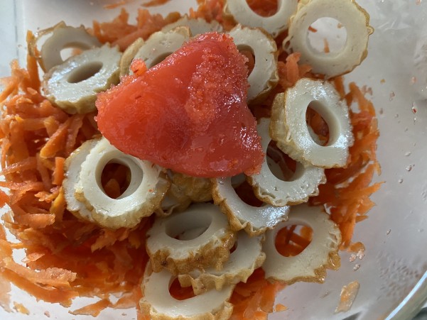 お弁当に あと一品に レンジで作る人参とちくわの明太子和え ローマのおいしい生活in東京 Powered By ライブドアブログ