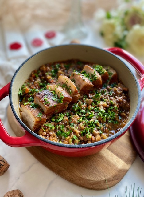 イタリアンなレンズ豆と豚バラ肉の煮込み ローマのおいしい生活in東京 Powered By ライブドアブログ