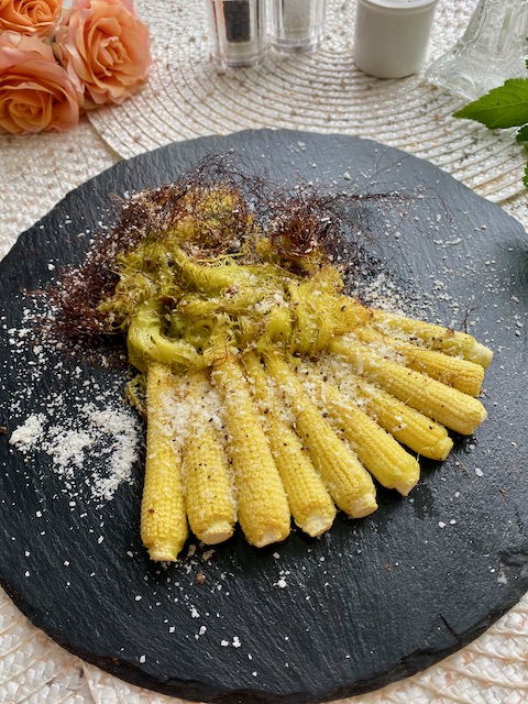 ひげがおいしいフレッシュヤングコーンのグリル アンチョビパルミジャーノ風味 ローマのおいしい生活in東京 Powered By ライブドアブログ