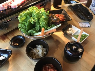 フジヤマドラゴン岡山店 サムギョプサルセット野菜