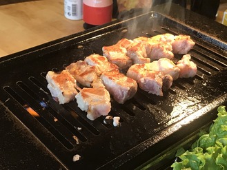 フジヤマドラゴン岡山店 サムギョプサルセット上三段バラ