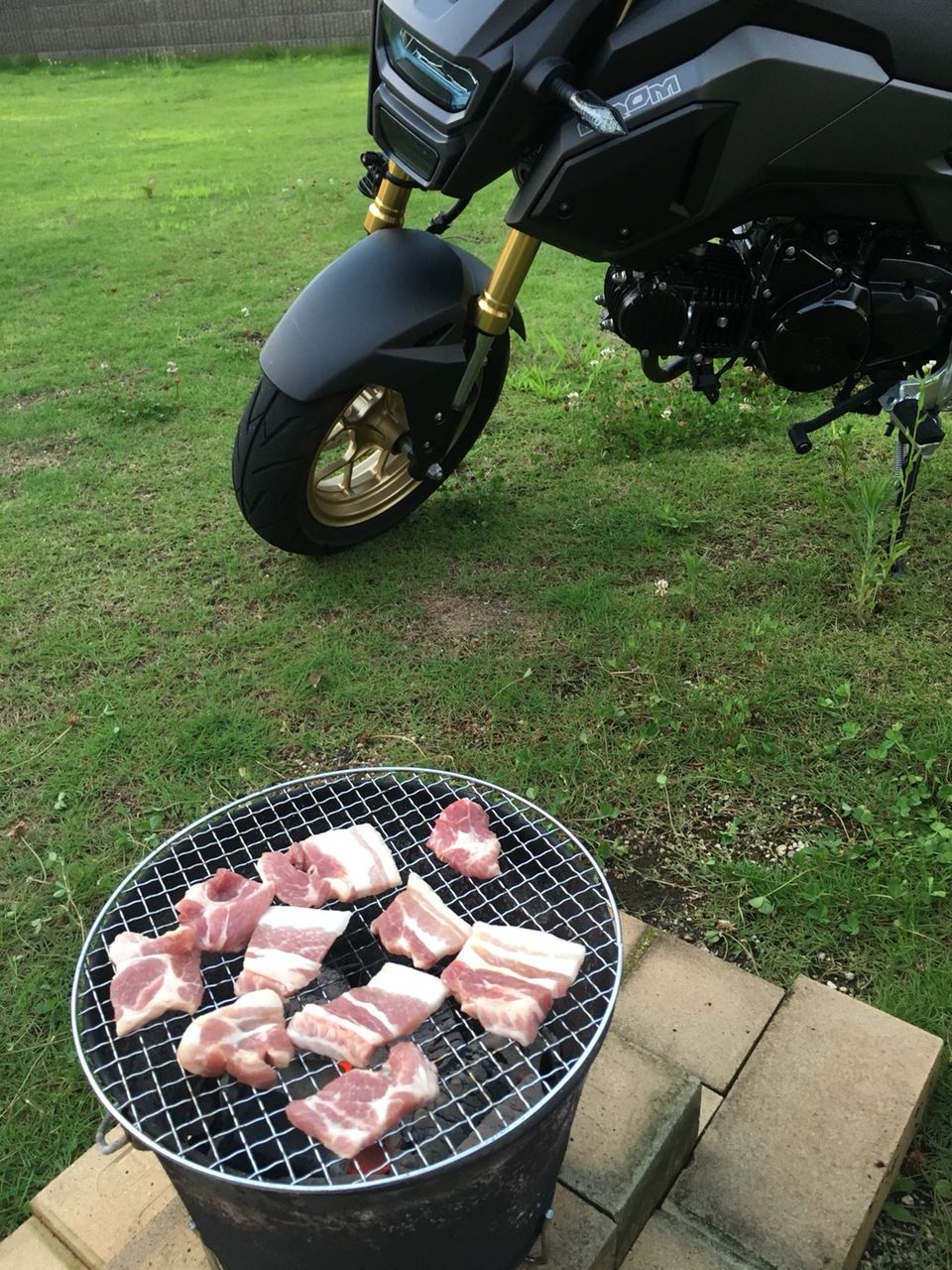 ぼっち焼肉withグロムちゃん Z900rsと共に 愛車はグロム Z900rs