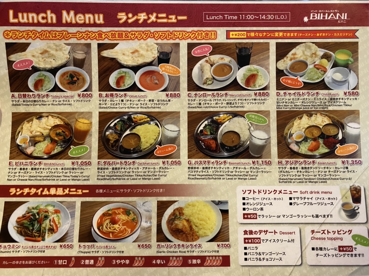 Bihaniビハニ 名古屋市昭和区 ナンだかカレーな気分