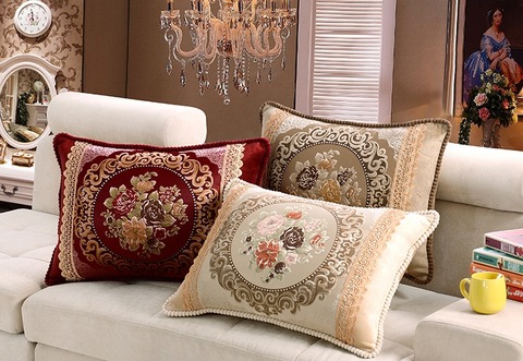 大きな長方形のジャガード刺繍クッションカバー2