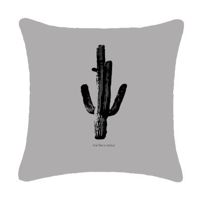 グレーブラック　さぼてんクッションカバー