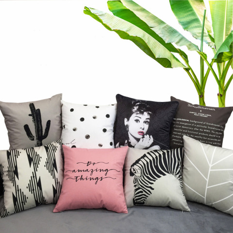 グレーブラック　さぼてんクッションカバー2