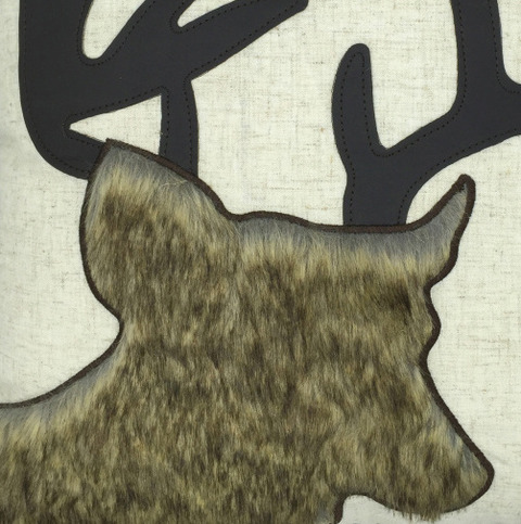 北欧トナカイ刺繍クッションカバー2