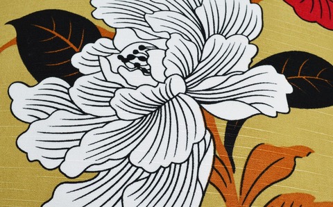 牡丹の花柄クッションカバー3