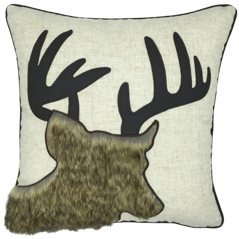 北欧トナカイ刺繍クッションカバー