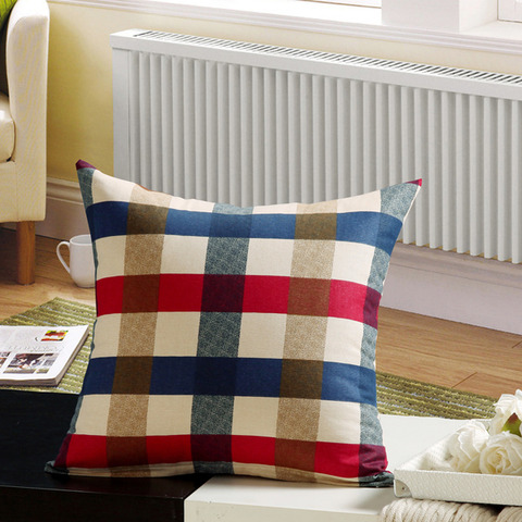 アメリカンチェックなクッションカバー