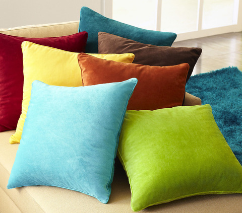 夏らしいブルーカラーのクッションカバー2