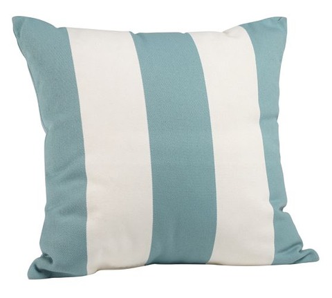 夏っぽいブルーカラーのボーダークッションカバー2