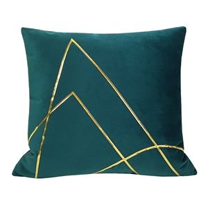 山を彷彿させる金色線クッションカバー2