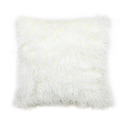 ファー・ホワイト・クッションカバー