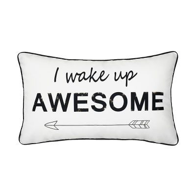 長方形の英文プリント・クッションカバー