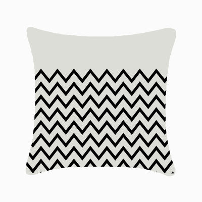 波線デザインのクッションカバー