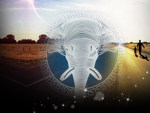 エスニックテイスト・ゾウのクッションカバー3