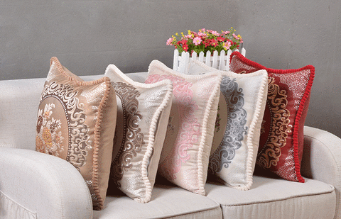 ヨーロピアン高級刺繍クッション　ジャガード3