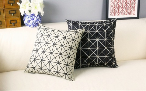 網目柄のクッションカバー6色2