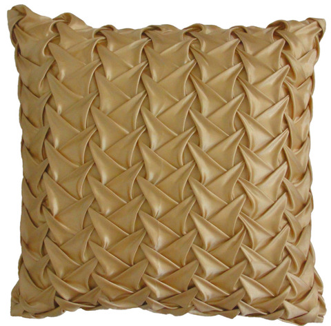 プリーツ三角薄いブラウン・クッションカバー2