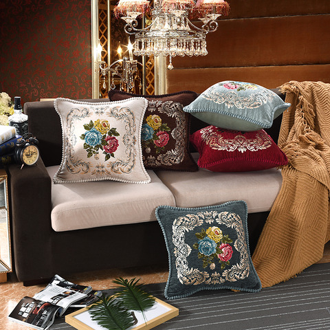 ベルベットとシェニールの豪華なクッションカバー2