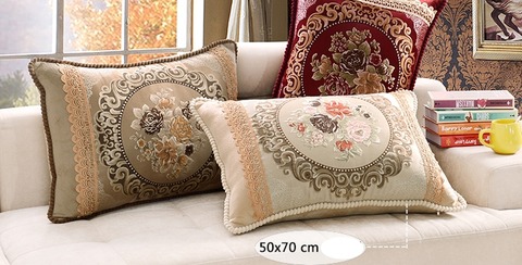 大きな長方形のジャガード刺繍クッションカバー3