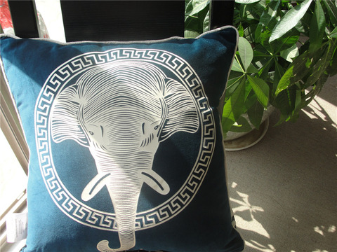 エスニックテイスト・ゾウのクッションカバー2