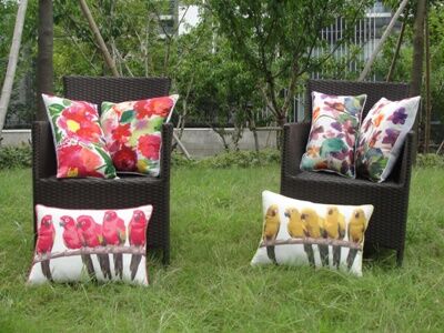 黄色の鸚鵡鳥のクッションカバー23