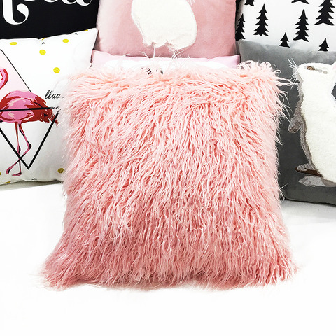 ファー・ピンク・クッションカバー2