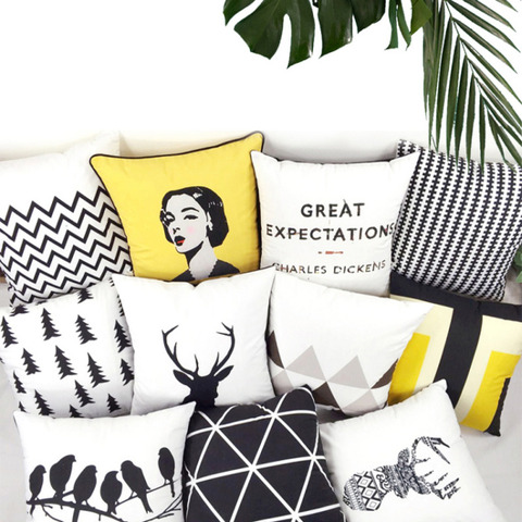 三角形モノトーン・クッションカバー2