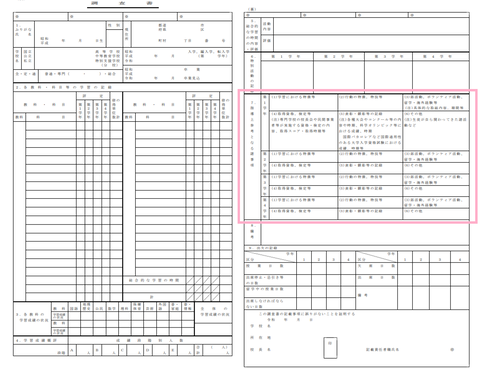 新調査書