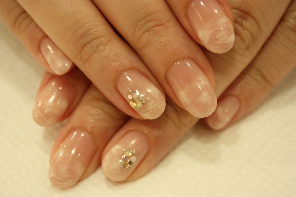 ピンクと白のマーブル Tripleのネイリストblog