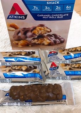 アトキンスキャラメルチョコレートナッツロールバー