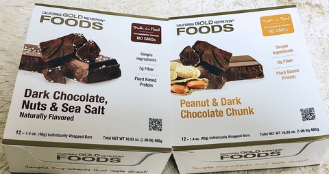 California Gold Nutritionダークチョコレートナッツ＆海塩バー