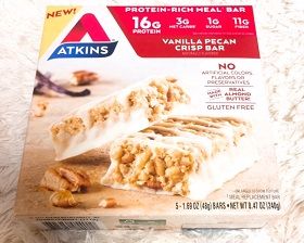 Atkins, Meal Bar, Vanilla Pecan Crisp Bar, 5 bars,