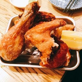 フクロウ 八丁堀 おでん 雛鳥の素揚げ
