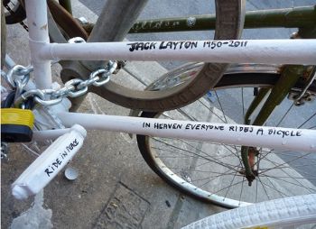 In Heaven, Everybody Rides A Bicycle.