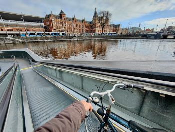 New Underwater Bike Parking at Amsterdam Central Station